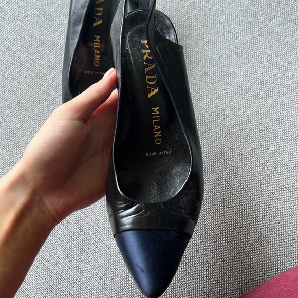 Prada Satin Toe Kitten Heels - Picture 2 of 7